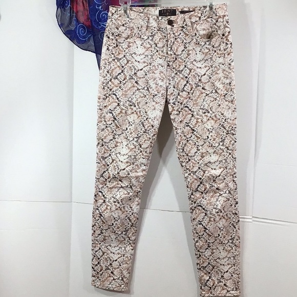 7FAM Jen7 pink snakeskin ankle skinny jeans 6 - Picture 2 of 10
